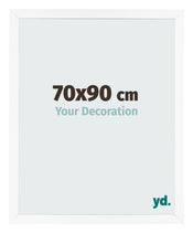 Fotokader 70x90 cm Wit Mat MDF Bologna Voorzijde Maat | Yourdecoration.be