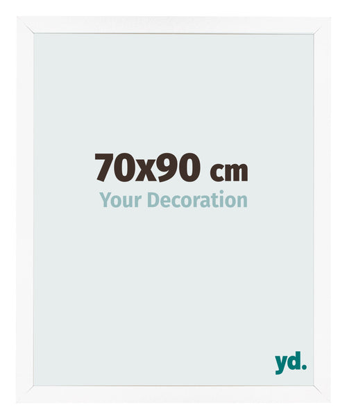 Fotokader 70x90 cm Wit Mat MDF Bologna Voorzijde Maat | Yourdecoration.be