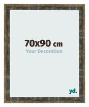 Fotokader 70x90cm Blauw Goud Gemeleerd MDF Pisa Voorzijde Maat | Yourdecoration.be