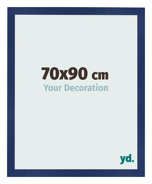 Fotokader 70x90cm Donkerblauw Geveegd MDF Bologna Voorzijde Maat | Yourdecoration.be