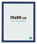 Fotokader 70x90cm Donkerblauw Geveegd MDF Bologna Voorzijde Maat | Yourdecoration.be