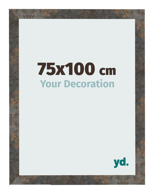 Fotokader 75x100 cm Geoxideerd Metaal MDF Bologna Voorzijde Maat | Yourdecoration.be