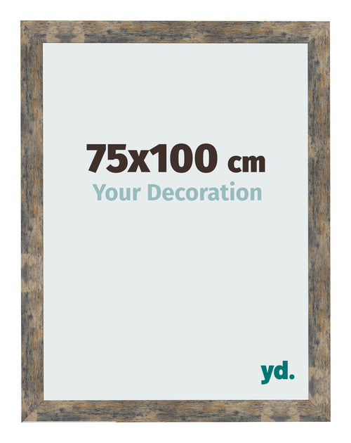 Fotokader 75x100cm Blauw Goud Gemeleerd MDF Bologna Voorzijde Maat | Yourdecoration.be