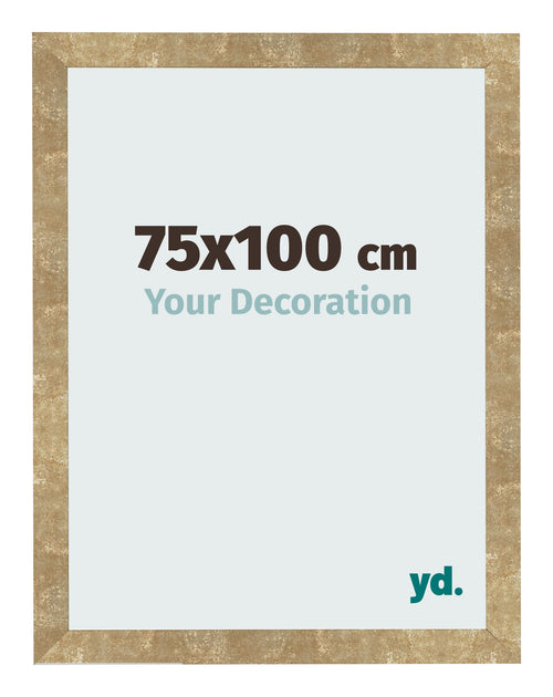 Fotokader 75x100cm Goud Antiek MDF Bologna Voorzijde Maat | Yourdecoration.be