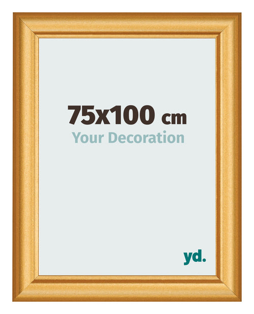 Fotokader 75x100cm Goud Mat MDF Lazio Voorzijde Maat | Yourdecoration.be