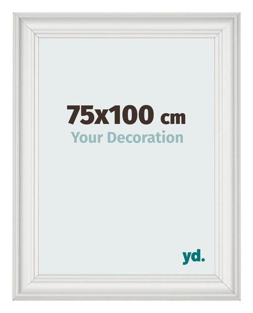 Fotokader 75x100cm Wit Geveegd MDF Lazio Voorzijde Maat | Yourdecoration.be