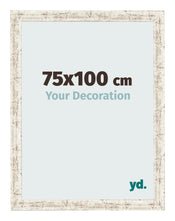 Fotokader 75x100cm Wit Vintage MDF Bologna Voorzijde Maat | Yourdecoration.be