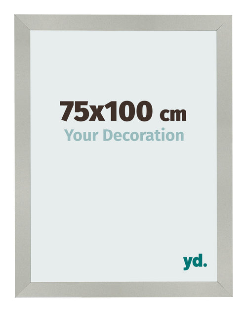 Fotokader 75x100cm Zilver Mat MDF Bologna Voorzijde Maat | Yourdecoration.be
