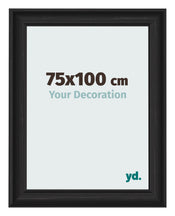 Fotokader 75x100cm Zwart Houtnerf MDF Lazio Voorzijde Maat | Yourdecoration.be