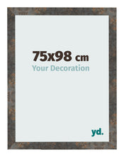 Fotokader 75x98 cm Geoxideerd Metaal MDF Bologna Voorzijde Maat | Yourdecoration.be