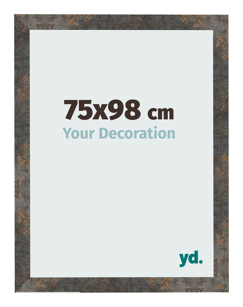 Fotokader 75x98 cm Geoxideerd Metaal MDF Bologna Voorzijde Maat | Yourdecoration.be