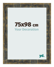 Fotokader 75x98cm Blauw Goud Gemeleerd MDF Pisa Voorzijde Maat | Yourdecoration.be