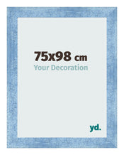 Fotokader 75x98cm Helder Blauw Geveegd MDF Pisa Voorzijde Maat | Yourdecoration.be