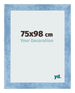 Fotokader 75x98cm Helder Blauw Geveegd MDF Pisa Voorzijde Maat | Yourdecoration.be
