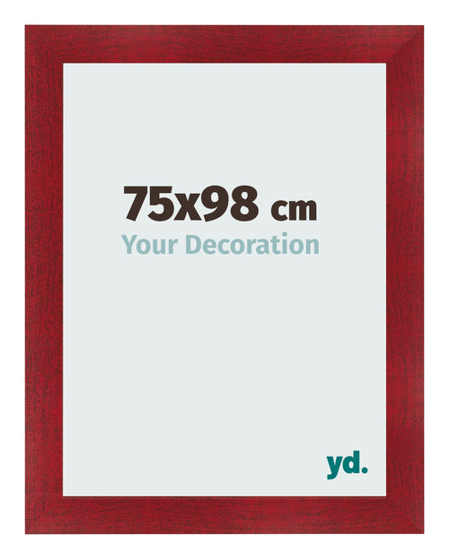 Fotokader 75x98cm Wijnrood Geveegd MDF Pisa Voorzijde Maat | Yourdecoration.be