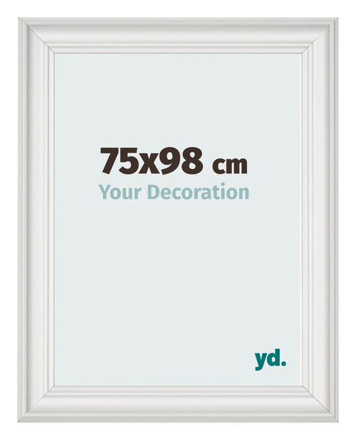 Fotokader 75x98cm Wit Geveegd MDF Lazio Voorzijde Maat | Yourdecoration.be