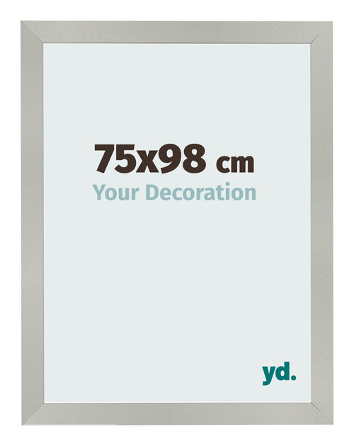 Fotokader 75x98cm Zilver Mat MDF Bologna Voorzijde Maat | Yourdecoration.be