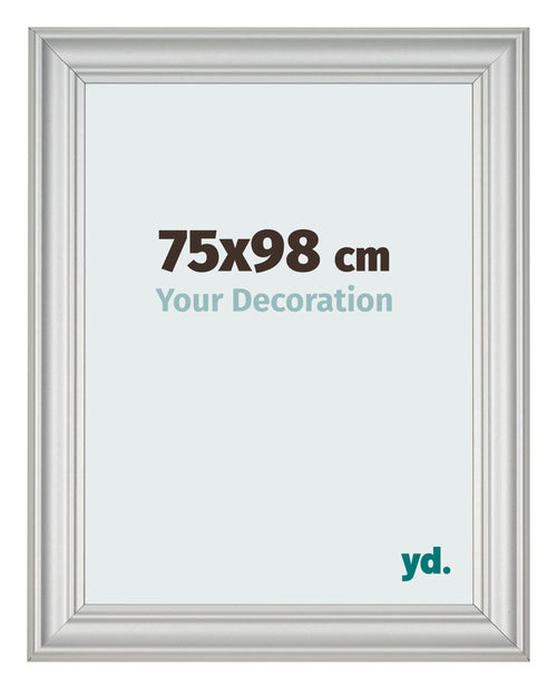 Fotokader 75x98cm Zilver Mat MDF Lazio Voorzijde Maat | Yourdecoration.be