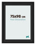 Fotokader 75x98cm Zwart Houtnerf MDF Lazio Voorzijde Maat | Yourdecoration.be
