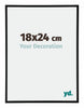 Kent Aluminium Fotokader 18x24cm Zwart Mat Voorzijde Maat | Yourdecoration.be