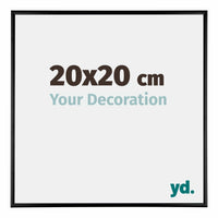 Kent Aluminium Fotokader 20x20cm Zwart Hoogglans Voorzijde Maat | Yourdecoration.be