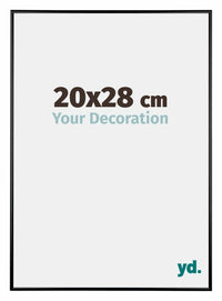 Kent Aluminium Fotokader 20x28cm Zwart Hoogglans Voorzijde Maat | Yourdecoration.be