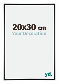 Kent Aluminium Fotokader 20x30cm Zwart Hoogglans Voorzijde Maat | Yourdecoration.be