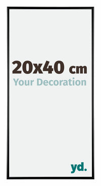 Kent Aluminium Fotokader 20x40cm Zwart Hoogglans Voorzijde Maat | Yourdecoration.be