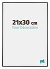 Kent Aluminium Fotokader 21x30cm Zwart Hoogglans Voorzijde Maat | Yourdecoration.be