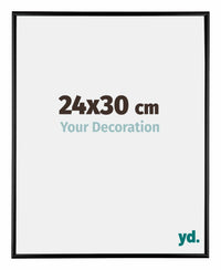 Kent Aluminium Fotokader 24x30cm Zwart Hoogglans Voorzijde Maat | Yourdecoration.be