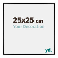 Kent Aluminium Fotokader 25x25cm Zwart Hoogglans Voorzijde Maat | Yourdecoration.be