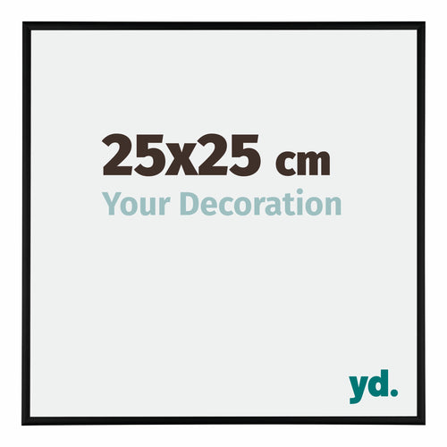 Kent Aluminium Fotokader 25x25cm Zwart Mat Voorzijde Maat | Yourdecoration.be