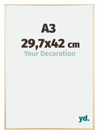 Kent Aluminium Fotokader 29 7x42cm A3 Goud Voorzijde Maat | Yourdecoration.be
