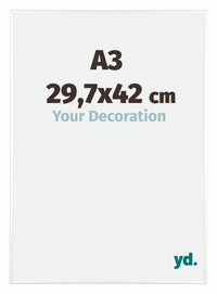 Kent Aluminium Fotokader 29 7x42cm A3 Wit Hoogglans Voorzijde Maat | Yourdecoration.be