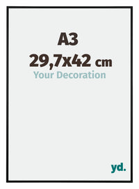 Kent Aluminium Fotokader 29 7x42cm A3 Zwart Mat Voorzijde Maat | Yourdecoration.be