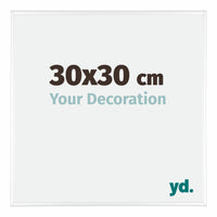 Kent Aluminium Fotokader 30x30cm Wit Hoogglans Voorzijde Maat | Yourdecoration.be
