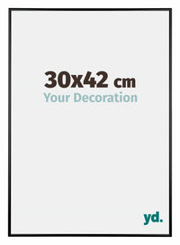 Kent Aluminium Fotokader 30x42cm Zwart Hoogglans Voorzijde Maat | Yourdecoration.be