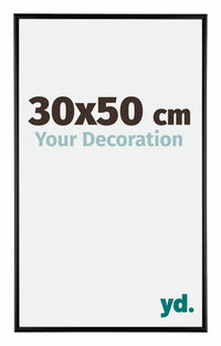 Kent Aluminium Fotokader 30x50cm Zwart Hoogglans Voorzijde Maat | Yourdecoration.be