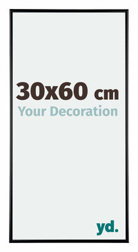 Kent Aluminium Fotokader 30x60cm Zwart Hoogglans Voorzijde Maat | Yourdecoration.be