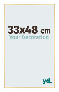 Kent Aluminium Fotokader 33x48cm Goud Voorzijde Maat | Yourdecoration.be