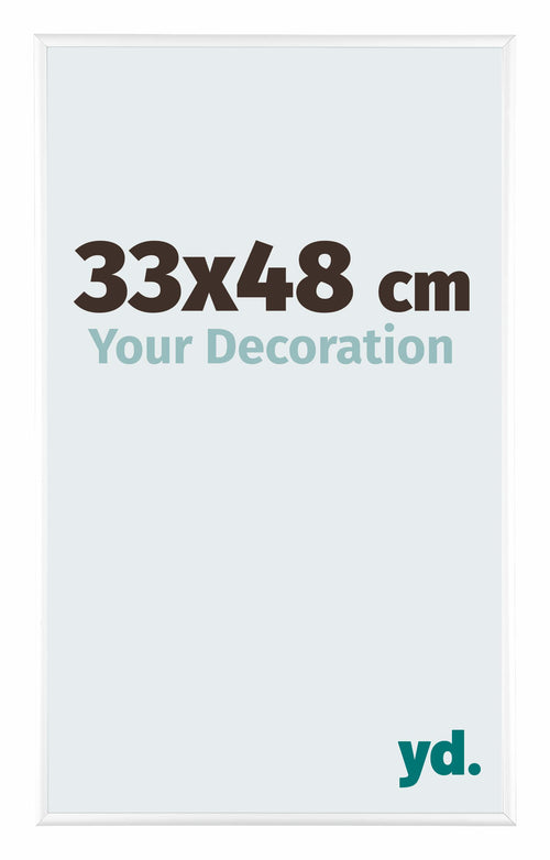 Kent Aluminium Fotokader 33x48cm Wit Hoogglans Voorzijde Maat | Yourdecoration.be