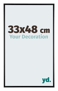 Kent Aluminium Fotokader 33x48cm Zwart Hoogglans Voorzijde Maat | Yourdecoration.be