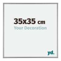 Kent Aluminium Fotokader 35x35cm Platina Voorzijde Maat | Yourdecoration.be
