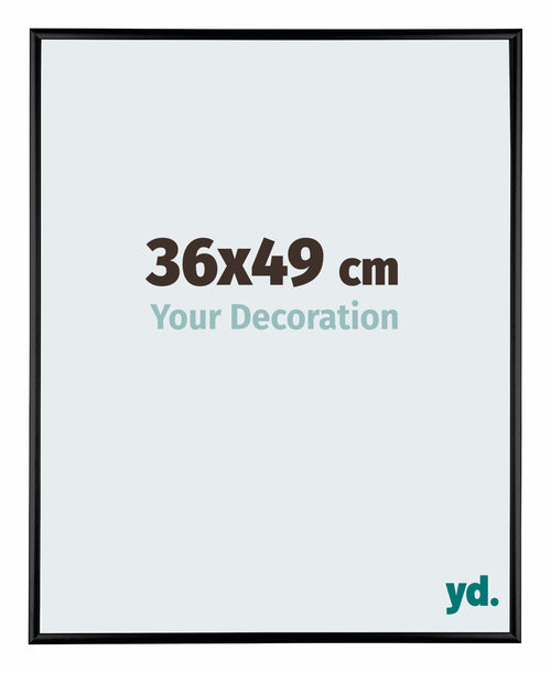 Kent Aluminium Fotokader 36x49cm Zwart Hoogglans Voorzijde Maat | Yourdecoration.be