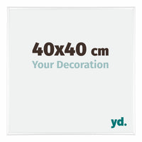 Kent Aluminium Fotokader 40x40cm Wit Hoogglans Voorzijde Maat | Yourdecoration.be