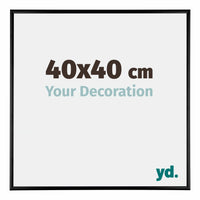 Kent Aluminium Fotokader 40x40cm Zwart Hoogglans Voorzijde Maat | Yourdecoration.be