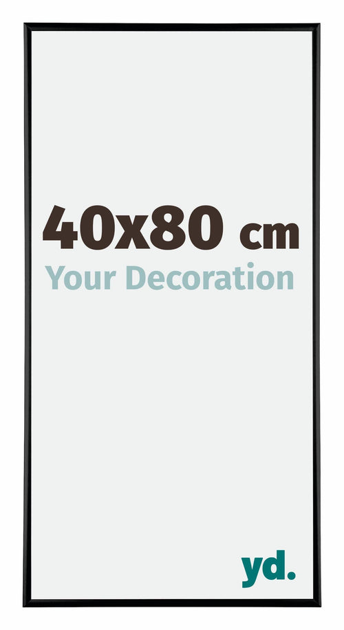 Kent Aluminium Fotokader 40x80cm Zwart Hoogglans Voorzijde Maat | Yourdecoration.be