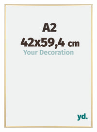Kent Aluminium Fotokader 42x59 4cm A2 Goud Voorzijde Maat | Yourdecoration.be