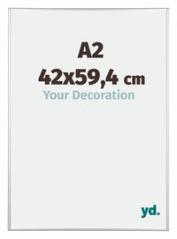 Kent Aluminium Fotokader 42x59 4cm A2 Zilver Hoogglans Voorzijde Maat | Yourdecoration.be
