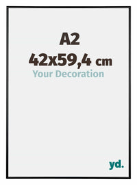 Kent Aluminium Fotokader 42x59 4cm A2 Zwart Hoogglans Voorzijde Maat | Yourdecoration.be